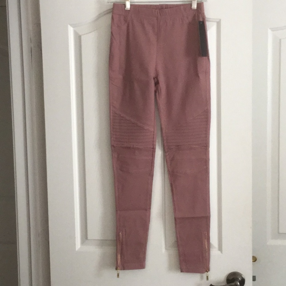 Moto jegging mauve